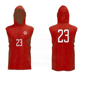 Sudadera con capucha sin mangas de fútbol con bandera personalizada para hombre, 7on7 talla grande, deportes de rendimiento transpirables de secado rápido con color y logotipo personalizados - Product Image 5