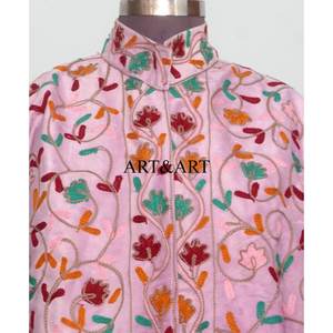 Nuevo Abrigo de Invierno para Mujer, de Terciopelo, Bordado Suzani, Acolchado, Hecho a Mano, Estilo Bohemio, Floral, Étnico, Vintage, 100% Algodón, Ecológico - Product Image 3