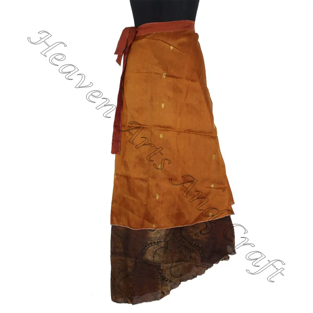 Nouvelle offre spéciale sur réversible Vintage Sari magique jupe portefeuille magique 38 "sarong paréo personnalisé dernière conception femmes mode porter