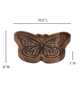 Plato de servicio de madera hecho a mano de fabricación OEM perfecto para hogares modernos que buscan utensilios de cocina funcionales y decorativos - Product Image 5