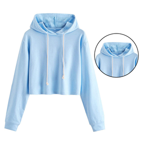 Nouveau design de pulls à capuche courts couleur personnalisée nouvelle mode haute performance meilleure vente Offre Spéciale sweats à capuche courts à bas prix pour les femmes - Product Image 4