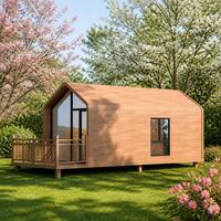 Petites maisons résistantes aux cyclones tropicaux en bois, 2 chambres, 1 salle de bain, kits miniatures complets, maison préfabriquée avec véranda