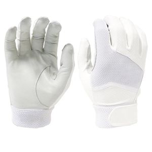 Guantes de bateo de béisbol personalizados cuero de primera calidad antideslizante agarre de murciélago transpirable adulto golpear guantes OEM Logo venta directa de fábrica - Product Image 1