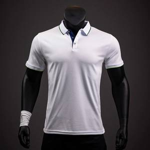 Vente en gros Logo personnalisé Chemise unie de haute qualité Polos en coton et polyester pour hommes - Product Image 4