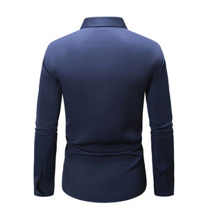 Venta caliente Hombres Camisa abotonada Ropa informal Nuevo diseño Adultos Tamaños Transpirable Tasa al por mayor Camisa abotonada por encargo para hombres - Product Image 3