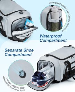 กระเป๋าเดินทางแบบสปอร์ตหรูหรา ZEE LAIN IND ขนาด 37 ลิตร น้ำหนักเบา กันน้ำ ผลิตจากโพลีเอสเตอร์ พร้อมช่องใส่รองเท้าและช่องเก็บของเปียก - Product Image 3