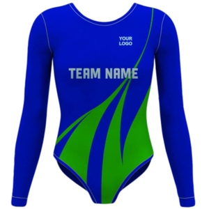 Leotardos de gimnasia Premium Moda Diseño único Niñas Competencia Danza Rendimiento Desgaste Gimnasia sin mangas - Product Image 2