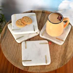 Placage de bois de qualité supérieure et panneau de charbon de bois napperons sous-verre en pierre tapis et tampons durables pour la décoration de la maison - Product Image 1