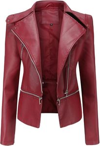 Col rabattu, veste femme 100% veste femme en cuir véritable nouveau décontracté élégant motard de haute qualité Logo personnalisé Service OEM - Product Image 6