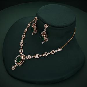 Conjunto de Joyería Fina con Diamantes de Laboratorio Certificados de 14 Quilates, con Aretes y Cadena en Oro Rosa, Diseño de Racimo, para Bodas y Fiestas - Product Image 3