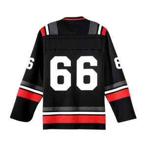 Camisetas y Tops de Hockey sobre Hielo Unisex Personalizadas de Alta Calidad con Nombre de Equipo Sublimado, Jersey de Hockey sobre Hielo Bordado de Manga Larga para Hombre - Product Image 2