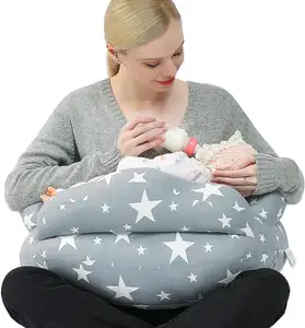 Neck Support Nursing Pillow Sleeping Comfortable Pregnancy Pillow Breastfeeding & Support with Removable Jersey Cover OEM