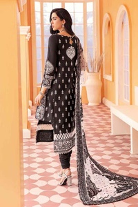 CHARIZMA belle robe de mariée pakistanaise indienne décontractée de haute qualité en mousseline de soie imprimée Dupatta avec chemise de pelouse Salwar modèle fantaisie - Product Image 5