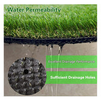 Gazon artificiel ignifuge écologique sans remplissage 40/30 mm pour terrains de football/soccer et aires de jeux