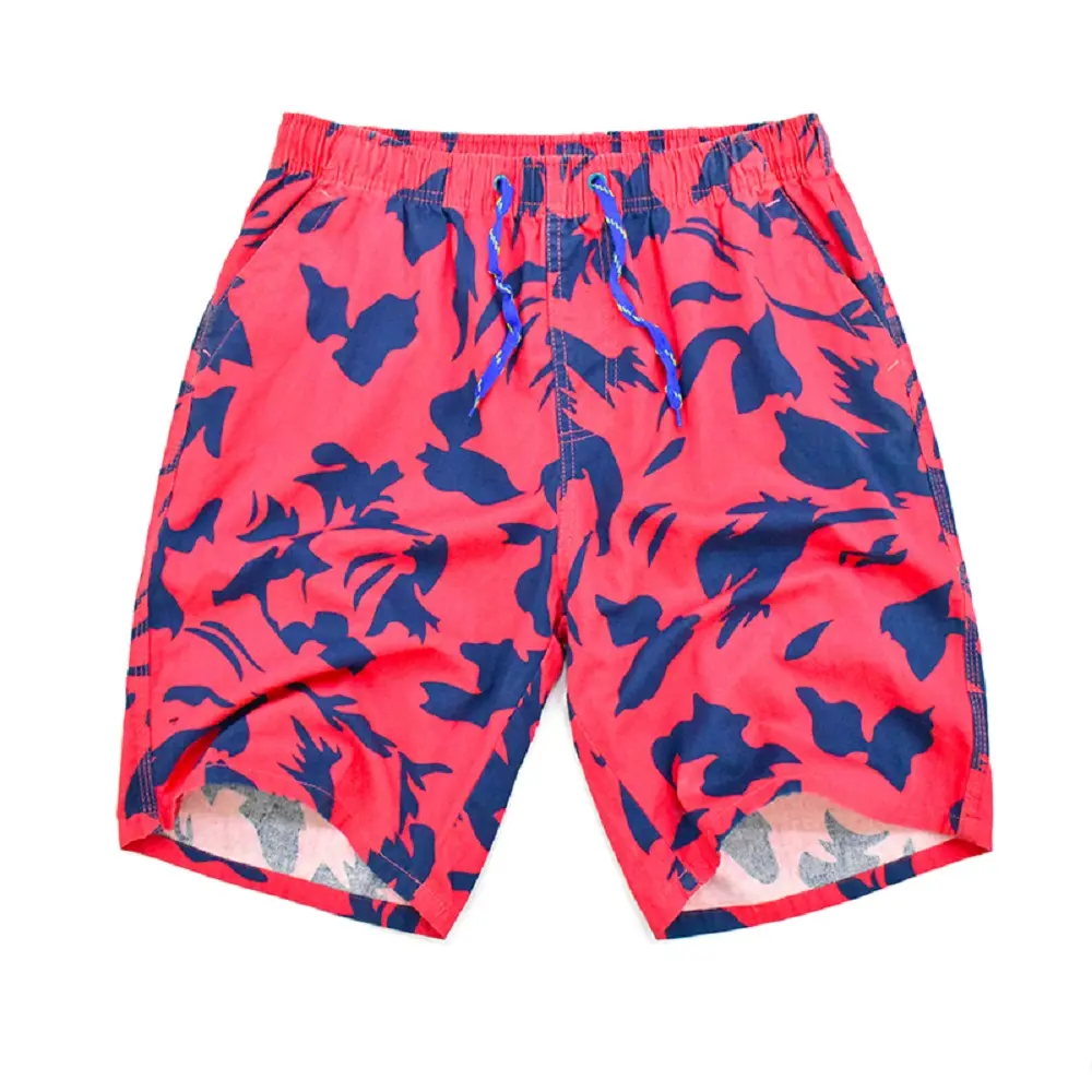 2023 sıcak satış su geçirmez erkek mayoları özel sörf şort çiçek baskılı plaj pantolonları