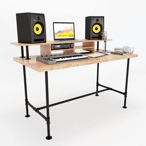 <b>Simple</b> StudioDesk Foldable Wooden Computer <b>Desk</b> Rubber Wood Pipe Legs for Home Office Living Room Dining Areas-SD68002 - Product Image 1