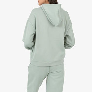 Sudadera con Capucha Larga y Holgada Personalizada para Mujer, de Algodón y Felpa, con Insignia Bordada en 3D, Bolsillo Delantero Tipo Canguro, Cordón Ajustable, para Invierno - Product Image 6