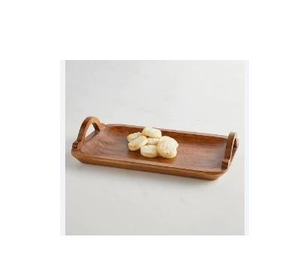 Plateau en bois fabriqué en bois naturel, style classique, finition huilée, plateaux de service durables pour la maison, accessoires de cuisine - Product Image 5