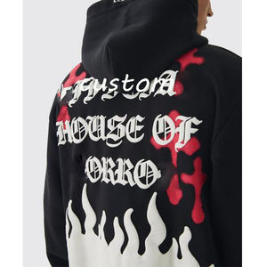 Chándal de Hombre de Alta Calidad, Estilo Urbano, de Invierno, de Algodón French Terry, de Manga Larga, Holgado, con Estampado de Esqueleto - Product Image 2