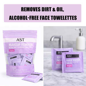 Lingettes nettoyantes pour le visage AST Daily Single Face, lingettes démaquillantes en coton pour éliminer la saleté et l'huile, lingettes démaquillantes - Product Image 5