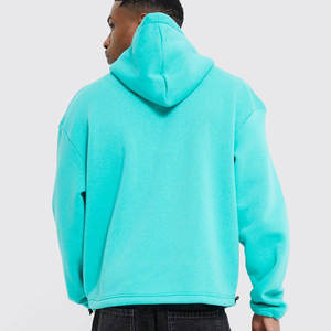 Sudadera con capucha de lana bordada de mezcla de poliéster y algodón de gran tamaño para otoño 100% de pana - Product Image 5