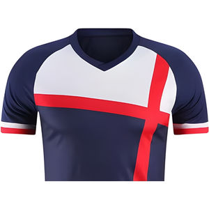 เสื้อฟุตบอลคอกลม ระบายอากาศได้ดี สำหรับผู้ใหญ่ 男女兼用 ผลิตจากโพลีเอสเตอร์ 100% น้ำหนัก 180 กรัม แห้งเร็ว รับสกรีนชื่อทีมและหมายเลข  แบบซับลิเมชั่น  เป็นมิตรกับสิ่งแวดล้อม - Product Image 2