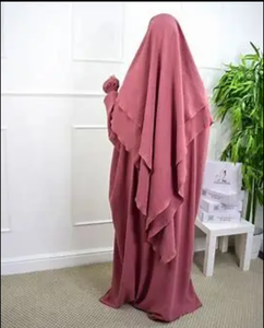 Dernier modèle Abaya Khimar au design personnalisé, belle robe de bal en relief, meilleurs prix de gros, y compris hijab élégant. - Product Image 2
