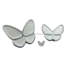 METAL CRAFTS BUTTERFLY DESIGN KEEPSAKE CREMATION <b>URNS</b> <b>LARGE</b> MEDIUM & SMALL to KEEP HUMAN ASHES ALUMINIUM PET <b>URNS</b> - Product Image 3