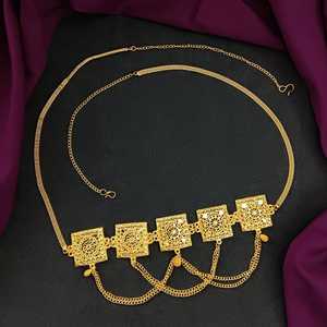 Indian Square Floral Pendant Party Wear Jewellery Set for <b>Women</b> Supplier Vintage Waist <b>Belt</b> Belly Chain Wedding Kamarbandh - Product Image 2