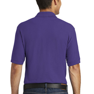 2023 nueva venta al por mayor de color púrpura OEM algodón Golf Polo camisa en blanco bordado de alta calidad personalizado cuello alto hombres polos - Product Image 3
