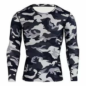 2025 personnalisé Camo Design votre propre Logo Sublimation camouflé à manches longues Rash Guard Compression chemises pour unisexe - Product Image 2