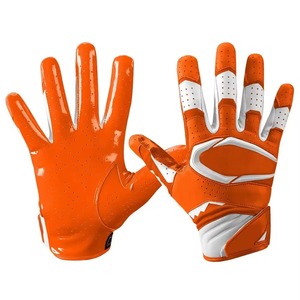 Guantes de fútbol americano Cortes personalizados y superposiciones de impresión 3D de color para un mayor soporte para guantes de fútbol americano - Product Image 1