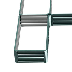 Outsunny Set di Fioriere Rialzate in Acciaio Grandi 2,4 x 2,4 m, Arredo Giardino Contemporaneo per Esterni - Product Image 5