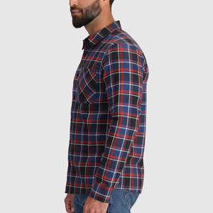 Chemise en flanelle de bambou à carreaux de haute qualité, confortable, respirante, 240g, à manches longues, col rabattu, pour le printemps, style décontracté ou habillé - Product Image 4