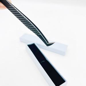 Pinzas de punta de fibra alta con logotipo personalizado, extensión de pestañas, volumen de bota, pinzas de extensión de pestañas negras, cuidado personal sostenible - Product Image 3