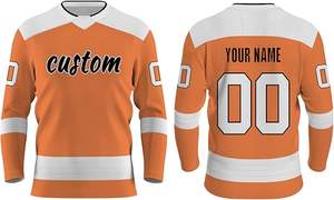 Nuevo estilo Jersey de hockey sobre hielo Diseño personalizado Logotipo bordado Manga corta Jersey de hockey sobre hielo sublimado - Product Image 4