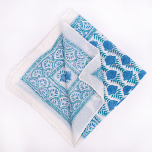 Bandana en coton imprimé à la main, motif floral, léger, écologique, respirant, à nouer, lavable, fournisseur en gros - Product Image 3