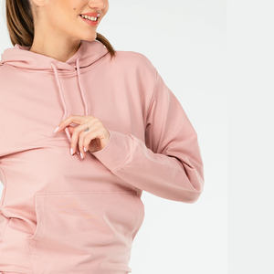 Vente en gros de sweat-shirts à capuche pour femmes de haute qualité, épais, rose, chaud pour l'hiver, 100% coton polaire - Product Image 6