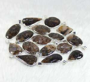 Pendentif en agate de bâton turc naturel de haute qualité cabochon de pierres précieuses de Bohème réglage de lunette de bijoux approvisionnement en gros au détail - Product Image 5