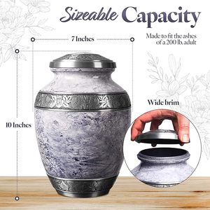 Handmade <b>Large</b> Adult Size Mosaic Aluminium Glass Cremation <b>Urn</b> Burial With Individual Metal Tiles Unique Funerals for Ashes - Product Image 1