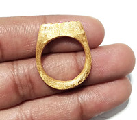 Anillo de plata 925 chapado en oro con rubí rojo, anillo de declaración, regalo de aniversario, anillo de compromiso para mujer