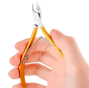 Pinzas de tijera de hoja curva de acero inoxidable, removedor de cutículas de piel muerta para pedicura, corte de uñas, arte, uso de dedos de bebé - Product Image 4