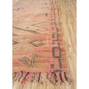 Alfombras de Lana Anudadas a Mano Nuray, Diseño Geométrico Kilim Rojo y Naranja, Rectangulares de 9x12, para Entrada del Hogar, para Adolescentes - Product Image 4