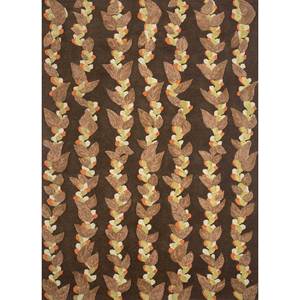 พรมขนสัตว์ผสมวิสโคสสีเบจน้ำตาลลายดอกไม้ รุ่น Tra-14738 สำหรับตกแต่งบ้าน ห้องนั่งเล่น ห้องโถง ห้องวัยรุ่น รูปทรงสี่เหลี่ยมผืนผ้า - Product Image 1