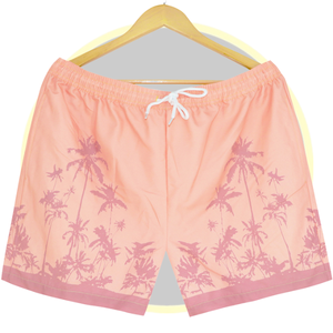 Short de bain personnalisé pour hommes Design fendu Vêtements de plage à séchage rapide imprimé désert et céleste Short d'été en polyester avec taille élastique - Product Image 2