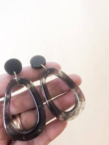 Pendientes de Resina Bordados a Mano, Joyería de Moda de Acero Inoxidable para Mujeres y Niñas, Estilo Clásico para Bodas, Alta Calidad - Product Image 4