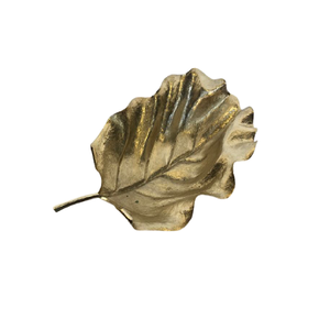 Plat à feuilles en laiton doré fait à la main, taille personnalisée, forme de feuille, plat de service pour fruits secs à prix raisonnable - Product Image 3