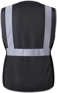 Chaleco reflectante de seguridad para hombre, de alta visibilidad, de lona transpirable, ropa de seguridad vial de verano con relleno de algodón - Product Image 2