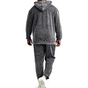 Meilleure vente, survêtement en coton 100%, lavage à l'acide, style tendance, survêtement décontracté pour adultes - Product Image 4