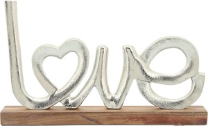 Figurine de conception d'amour en métal artistique sur support en bois affichage de table décoratif pour la maison intérieur bureau cadeau de mariage - Product Image 6